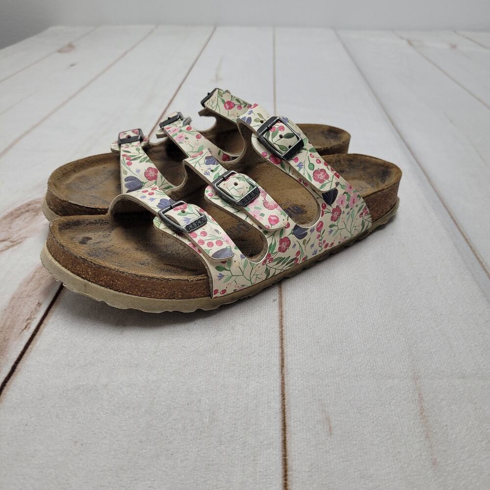 Birkenstock Florida Fresh Meadow floral sandals triple straps buckle 37